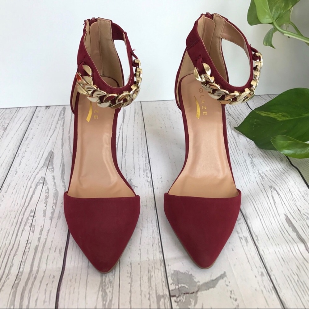 🔥LAST ONE🔥Size 6 - NWOB Glaze Burgundy Pump